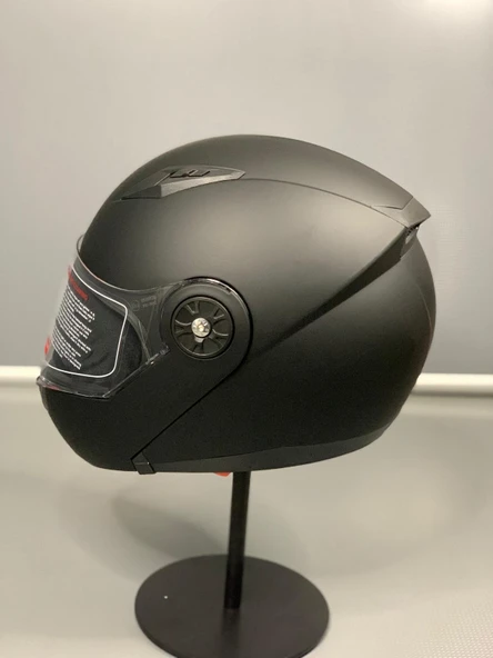 Jk 115 Güneş Vizörlü Çene Açılır Kask Matt Black - 3