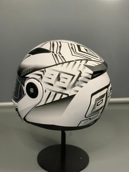 Jk 115 Güneş Vizörlü Çene Açılır Kask Z3 WHİTE - 4