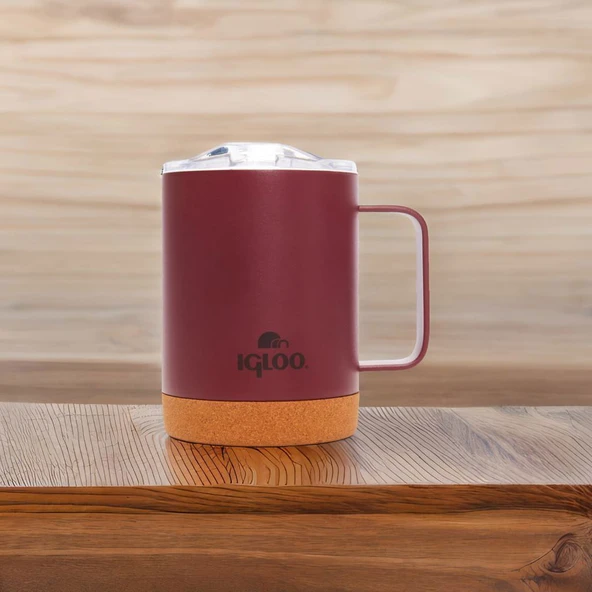 Igloo Cork Mug 350ml-BORDO - 6