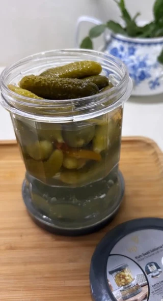 Vip Ahmet VPS-023 Sulu Peynir Zeytin ve Turşu Saklama Kabı 500 ml - 6