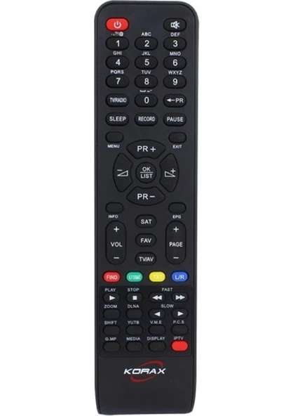 Korax Vipbox Hd Uydu Kumanda Siyah ürün görseli