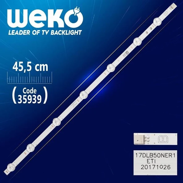 17DLB50NER1 B 7 Ledli 45.5 Cm Tv Led Bar ( Tvnizin içindeki led barla aynısı olduğunu görmeden almayınız. Led bar ürünlerinde paket açıldığında iade kabul edilmemektedir. ) ürün görseli