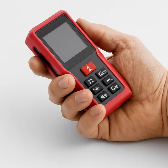 40 Metre Lazer Metre Mesafe Ölçer Hassas Dijital İnşaat Ölçüm Aleti Alan Ölçer Lazerli Ölçüm Cihazı - Resim 3