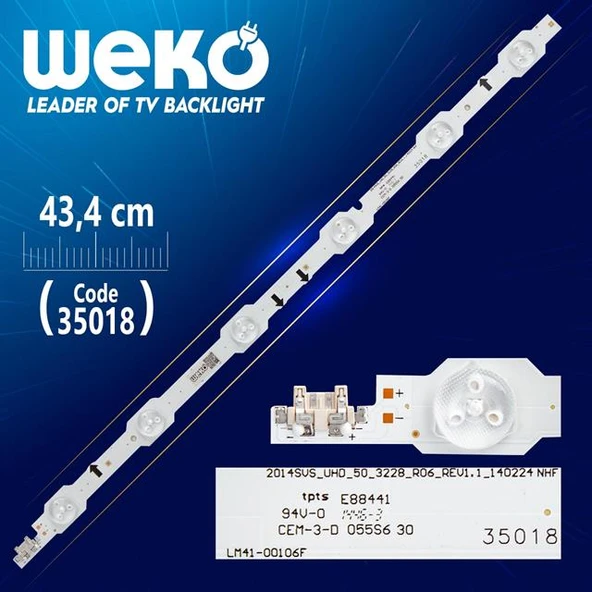 SAMSUNG DLED 50 INCH 2014SVS_UHD_50_3228_R06 - LM41-00106F WK-329 Led Tv Bar ürün görseli