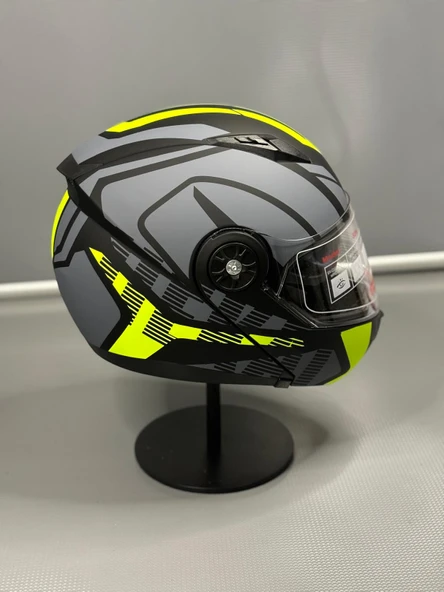 Jk 115 Güneş Vizörlü Çene Açılır Kask Z1 YELLOW - 5