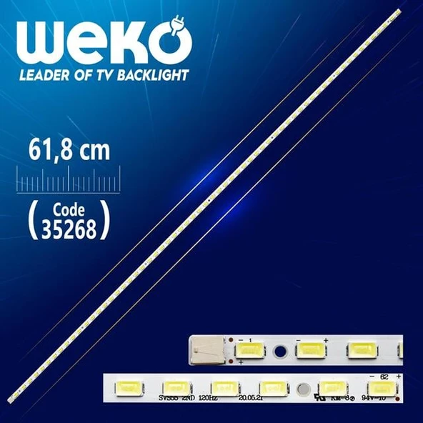 SVS55_2ND_120HZ - 61.8 Cm 62 Ledli - (WK-914) Tv Led Bar ( Tvnizin içindeki led barla aynısı olduğunu görmeden almayınız. Led bar ürünlerinde paket açıldığında iade kabul edilmemektedir. ) ürün görseli 1