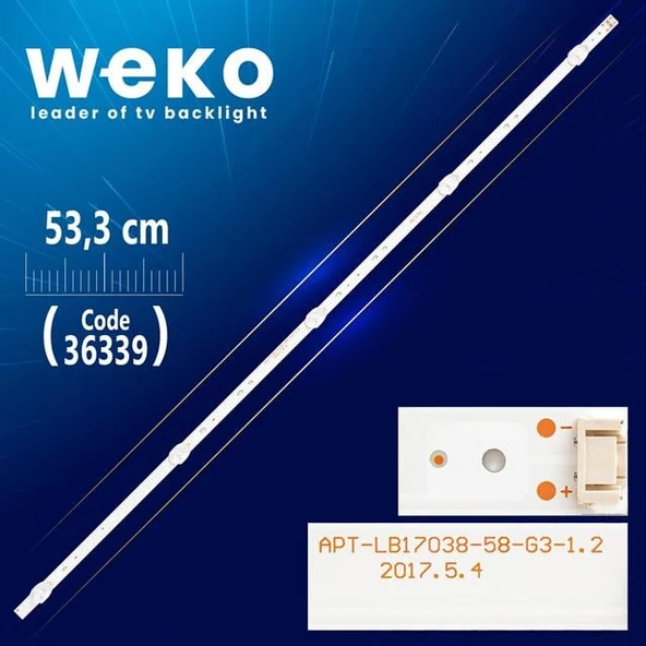 APT-LB17038-58G3-1.2  JL.D58051330-202AS-M 5 LEDLİ 53,3 CM - Tv Led Bar ürün görseli 1