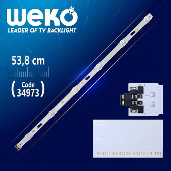 S _ 5U75 _ 48_FL_R6_REV1.2 - V5DU - 480DCB - R1 - LEFT - 53.8 CM 6 LEDLİ (WK-787) Tv Led Bar ürün görseli 1