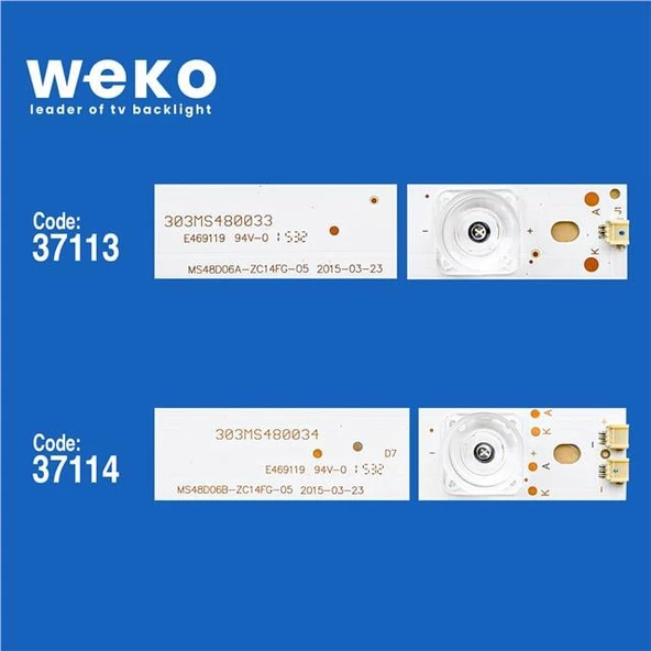 Wkset-6391 37113X10 37114X1 Ms48d06a/B-Zc14fg-05  11 Adet Led Bar ( Tvnizin içindeki led barla aynısı olduğunu görmeden almayınız. Led bar ürünlerinde paket açıldığında iade kabul edilmemektedir. ) - Resim 2