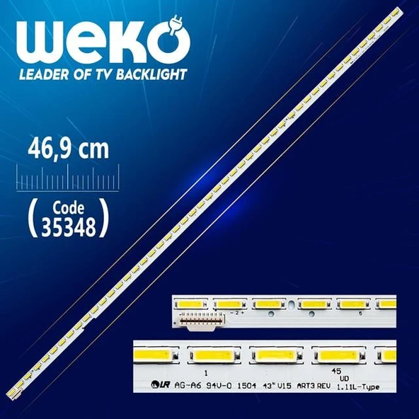 43'' V15 ART3 UD REV 1.1 1 R-TYPE - 46.9 Cm 48 Ledli - (WK-958) Tv Led Bar ürün görseli 1