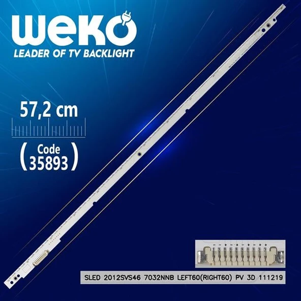 SLED 2012SVS46 7032NNB LEFT60 PV 3D 111219 - 57.2 Cm 60 Ledli - WK-1355 Led Tv Bar ürün görseli 1