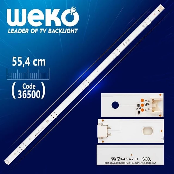 COB 49INCH UHD/FHD REV01 A-TYPE LEDAZ - 5 LEDLİ (55.4 CM) - Tv Led Bar ürün görseli 1