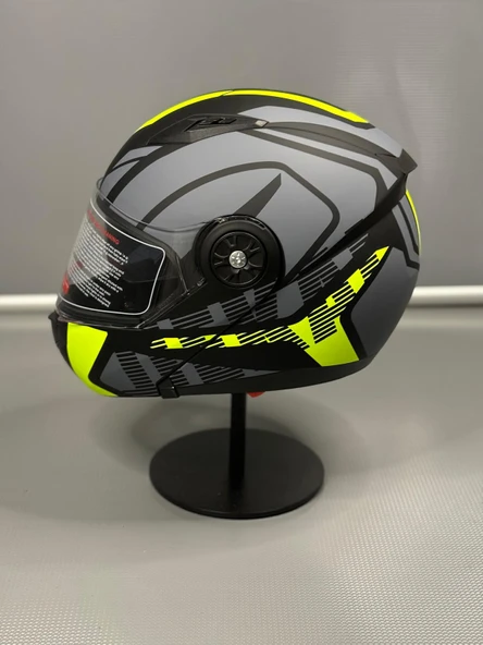 Jk 115 Güneş Vizörlü Çene Açılır Kask Z1 YELLOW - 3