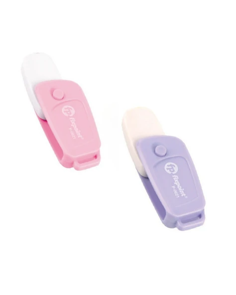 Fixpoint 0621 Pembe - Mor Açılır Anahtarlık Yumuşak Silgi (2 Adet)