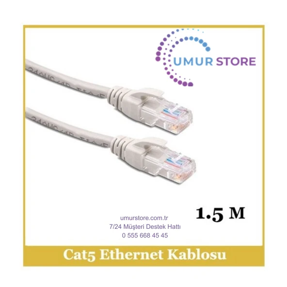 Cat5e Network Kablo Od5.5 7/0.12 Cl*8C - 1,5M ürün görseli 1