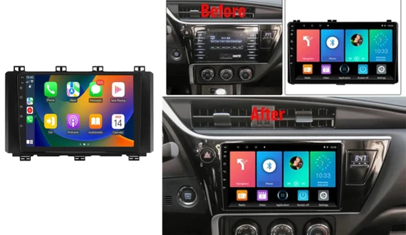 Navismart Multimedya - 8 Çekirdek İşlemci, 8GB RAM, 128GB HAFIZA Toyota Auris (2017-2018) ile uyumlu ürün görseli