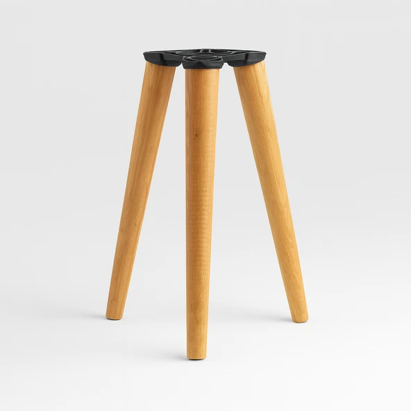 Sehpa Ayak Takımı 3'lü 35 cm Kahverengi Boyalı Doğal Ahşap Silindir Mobilya Ayağı Aksesuar Ayakları ürün görseli