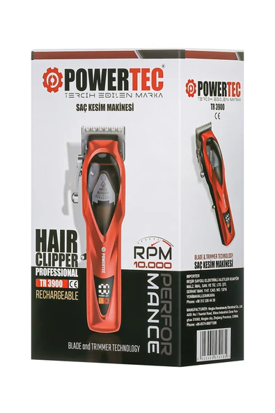 POWERTEC TR-3900 Profesyonel Usb Şarjlı Saç Sakal Tıraş Makinesi Yüksek Devir 10.000 RPM - Resim 3