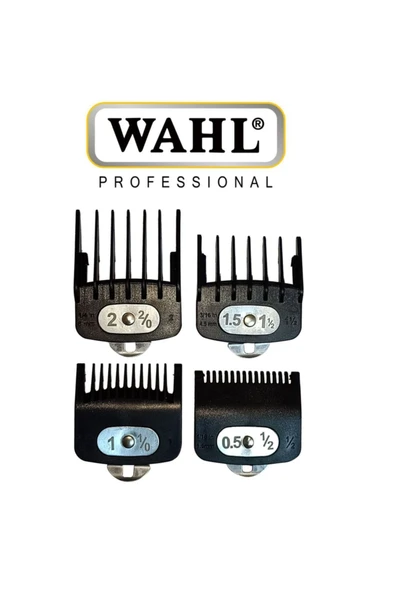 Wahl 4'lü Metal Tarak Seti Siyah - Resim 2