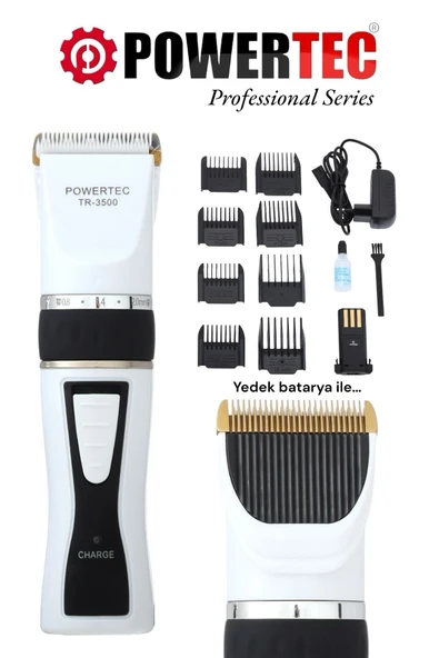 POWERTEC TR-3500 Profesyonel Saç Sakal Kesim Makinesi - 1