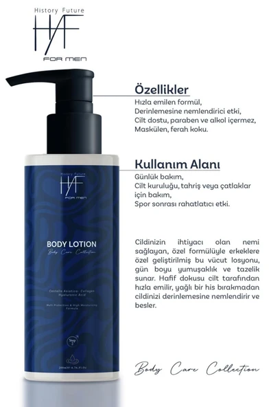 History And Future Nemlendirici Canlandırıcı Onarıcı Sıkılaştırıcı Kuruluk Karşıtı Erkek Vücut Losyonu 200 ml - 5