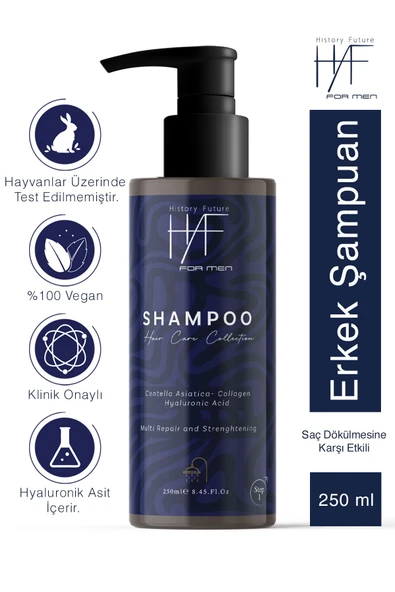 History And Future Vitamin Ve Protein Destekli Saç Dökülmesine Karşı Besleyici Nemlendirici Şampuan 250 ml
