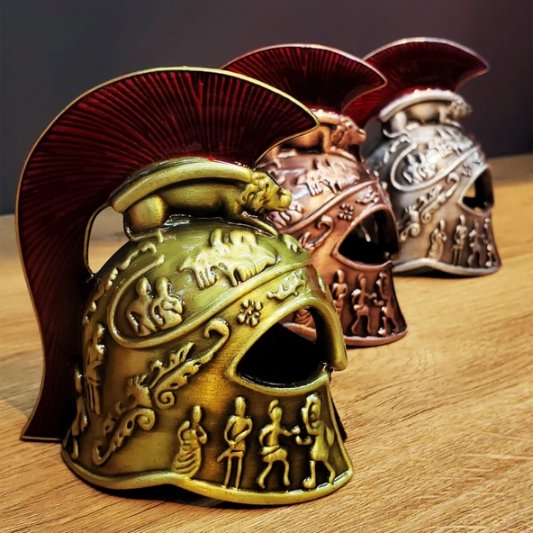 Periboia Metal Dekoratif Şövalye Miğferi - Resim 3