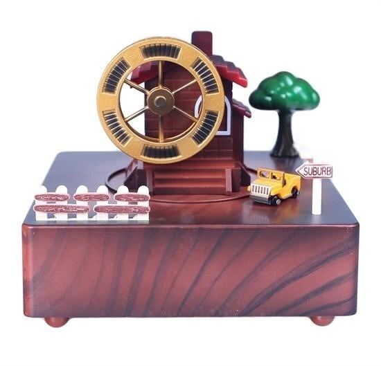 Şehir Etrafında Dönen Uçak Müzik Kutusu ürün görseli