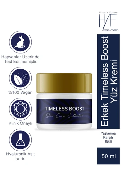 History And Future Erkeklere Özel Timeless Boost Yaşlanma Karşıtı Yüz Kremi Genç Canlı Ve Sağlıklı Cilt 50ml
