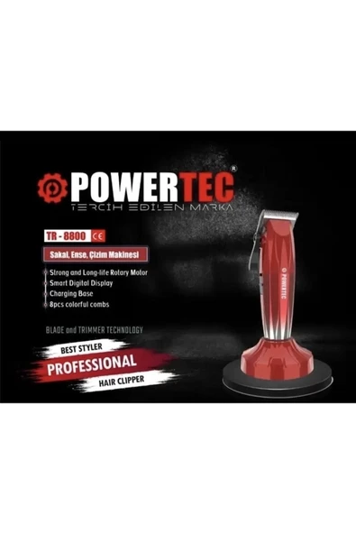 POWERTECH Tr-8800 Profesyonel Saç Sakal Kesim Makinası - 1