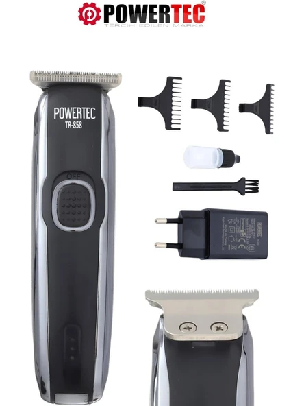 POWERTEC Tr-858 Profesyonel Tıraş Makinesi Saç Sakal Tıraş Makinası Tr858 - Resim 4