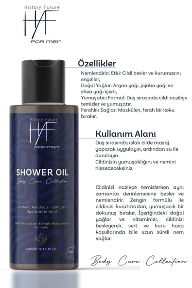 History And Future Erkeklere Özel Derin Temizlik Ferahlatıcı Bakım Nemlendirici Etkili Besleyici Duş Jeli 250 ml - 5