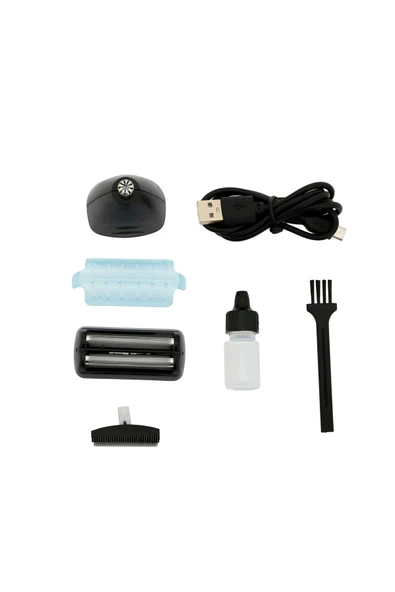 POWERTEC TR-250 Günlük Sakal Ve Burun-Kulak Tıraş Makinesi Yedek Başlık Hediyeli - METALİK GRİ-Yeni Versiyon - Resim 5