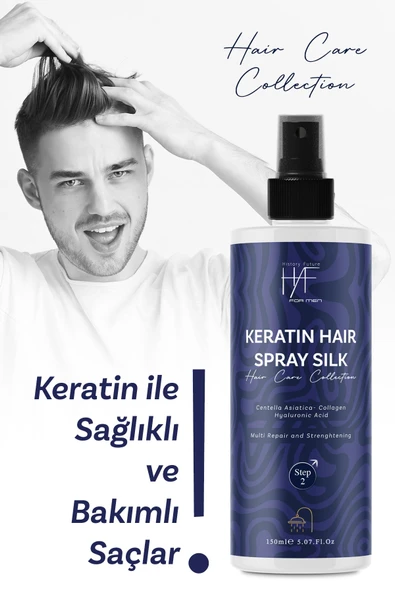 History And Future Erkek Keratin Saç Bakım Spreyi Güçlü Parlak Ve Hacimli Saçlar Için Elektriklenme Karşıtı Sprey 150ml - 6