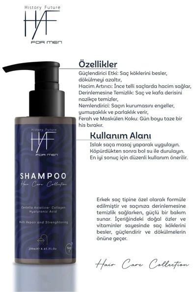 History And Future Vitamin Ve Protein Destekli Saç Dökülmesine Karşı Besleyici Nemlendirici Şampuan Seti 250 ml x5 - 5
