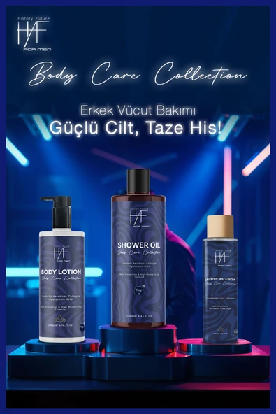 History And Future Erkek 3'lü Vücut Bakım Seti:temizleyici Duş Jeli Canlandırıcı Vücut Losyonu İntim Temizleyici Sprey - 2
