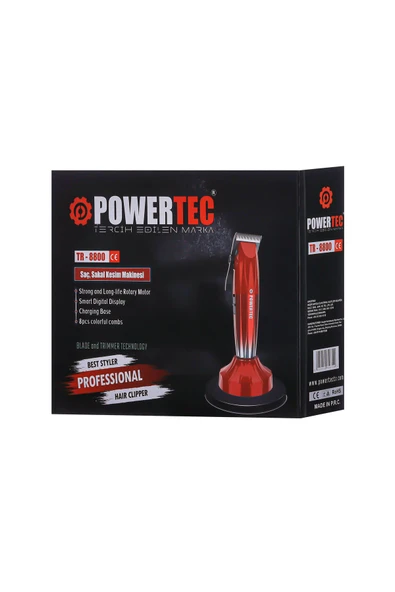 POWERTEC TR-8800 Profesyonel Şarjlı Saç Sakal Tıraş Makinesi - 7