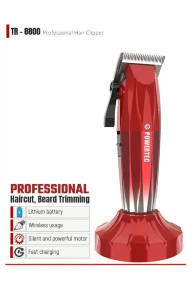 POWERTEC TR-8800 Profesyonel Şarjlı Saç Sakal Tıraş Makinesi - 6
