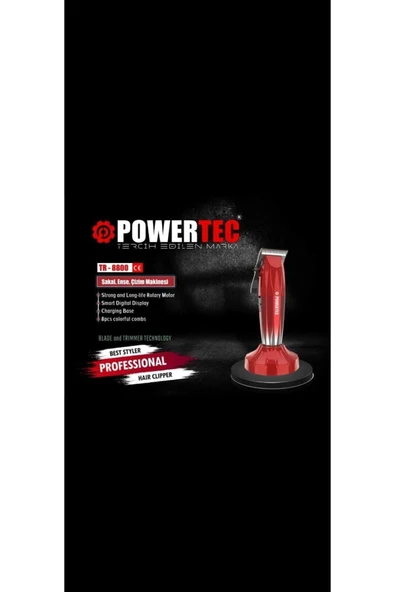 POWERTEC Tr-8800 Traş Makınası Yeni - 1