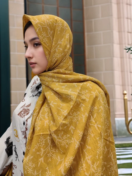 Dijital Baskılı Pamuk Şal