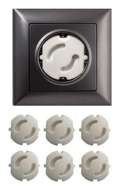 Bebek Çocuk Priz Koruma Kapağı (6 Adet) Çocuk Güvenliği, Priz Muhafazası, Priz Kapatıcı - Resim 5