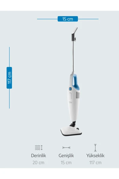 Beko BKS 1295 Kablolu Dikey Süpürge - Resim 6