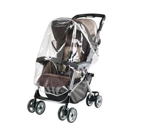 İpek Yıldızı® Bebek Arabası Puset Şeffaf Yağmurluk Rüzgar Engelleyici Muşamba - Resim 2