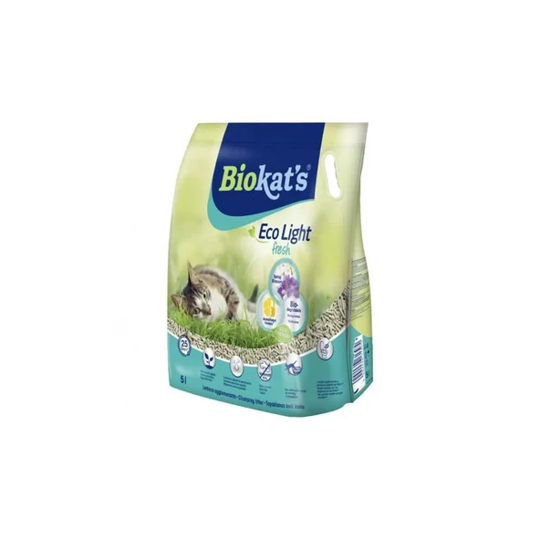 Biokats Eco Light Fresh Spring Blossom Pelet Kedi Kumu 5 Lt - 1