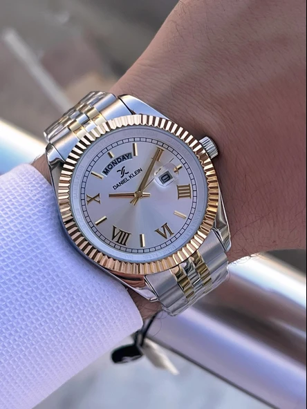 Daniel Klein İtalyan Model Bileklik Hediyeli Çelik Kordon 3 Atm 2 Yıl Garantili Erkek Kol Saati MY03 - 2