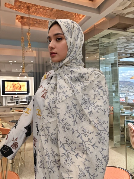 Dijital Baskılı Pamuk Şal