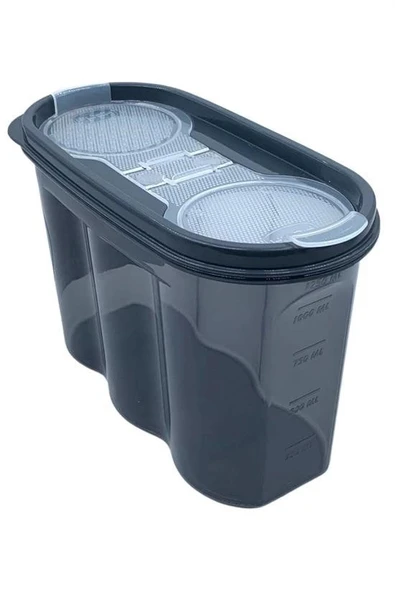 İpek Yıldızı® 2 Kapaklı Ölçekli Erzak Saklama Kabı - 1,2 Litre - SA930 - Resim 7