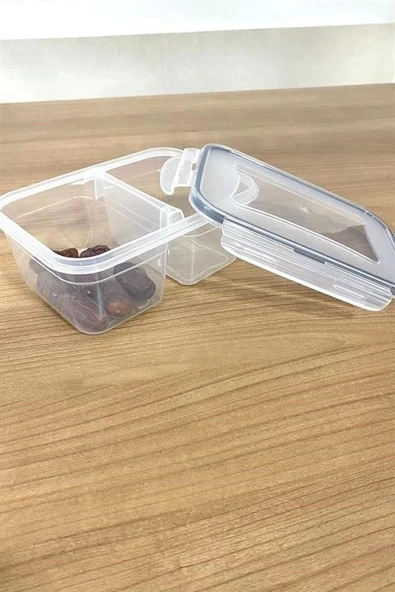 İpek Yıldızı® 2 Bölmeli 0,45+0,45 Litre Kilitli Kapaklı Erzak Saklama Kabı LC-524 - Resim 5