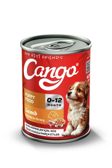 Cango Yavru Yaş Köpek Maması Kuzu Etli 415Gr 24Lü - 2