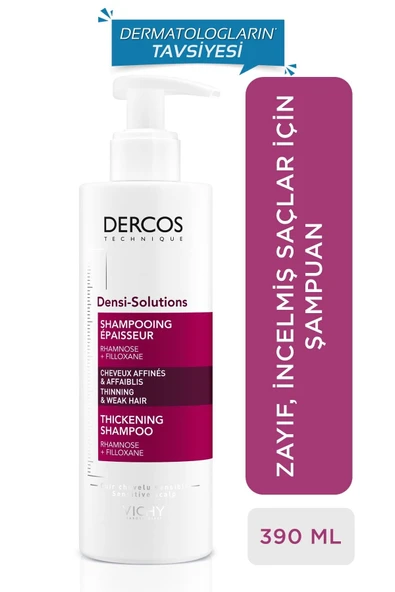 VICHY Dercos Densi-Solutions Saç Dolgunlaştırıcı ve Yoğunlaştırıcı Şampuan 400 ml - Resim 2
